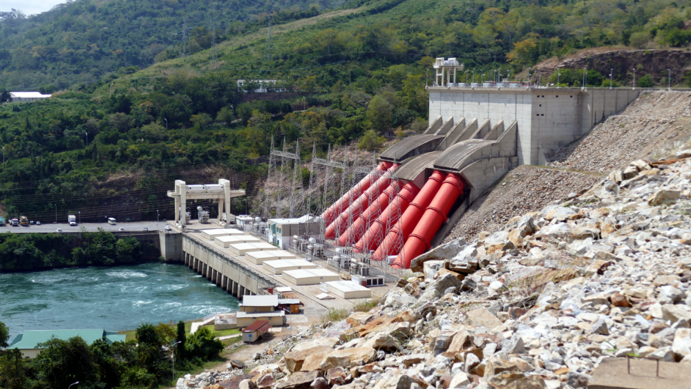 View of the Akosombo Dam Hydropower Station in Ghana.
